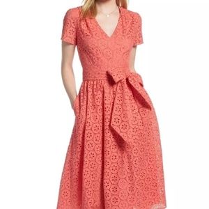 1901 Eyelet Short Sleeve Dress Nordstrom Petite 2